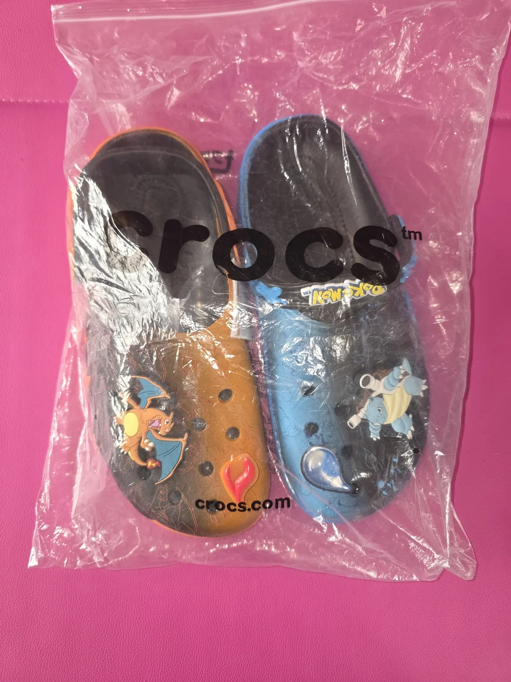 CROCS Kids' Charizard & Blastoise Clogs in Orange and Blue